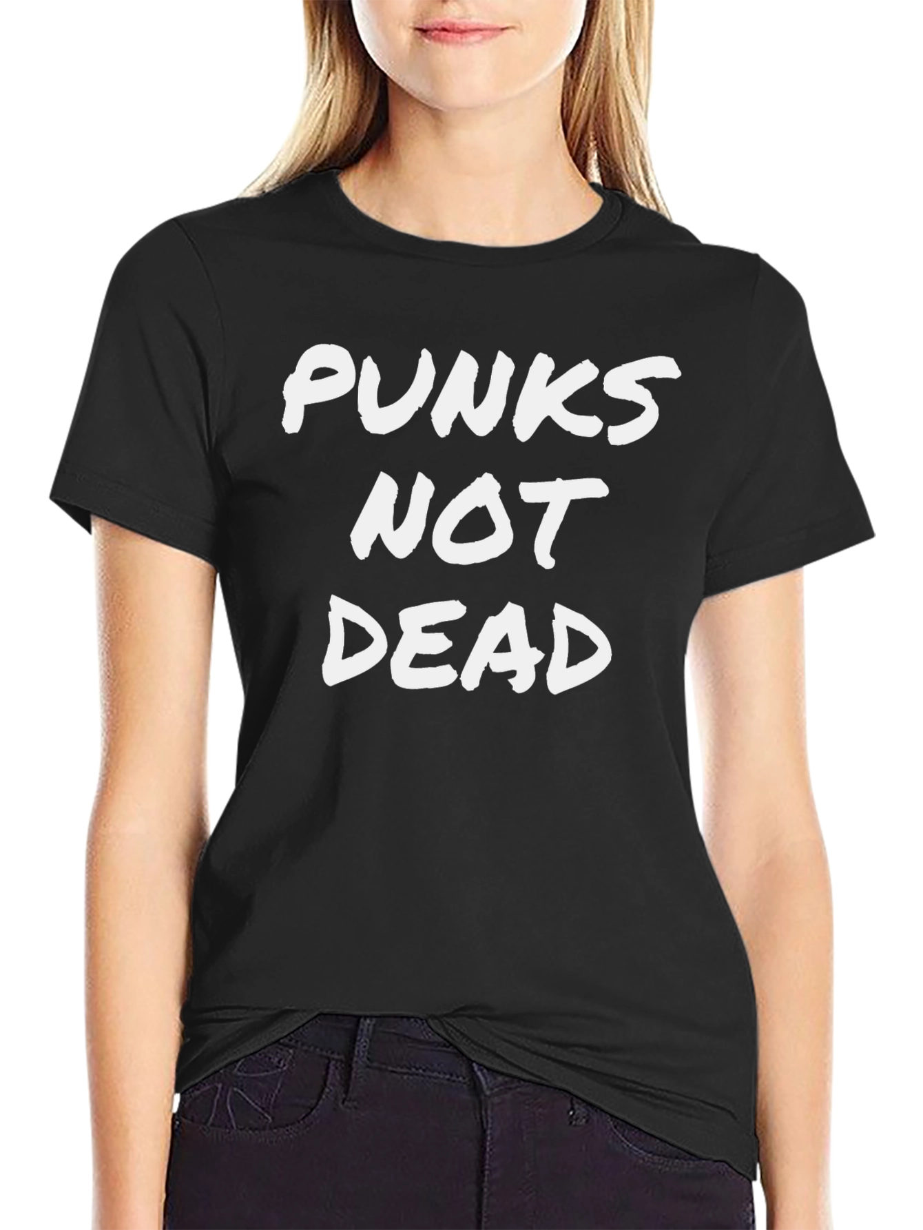 Punks Not Dead Black Graphic Tee