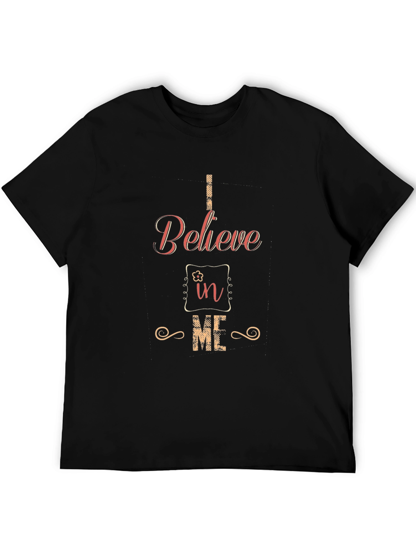 Believe in ME Black Graphic T-Shirt