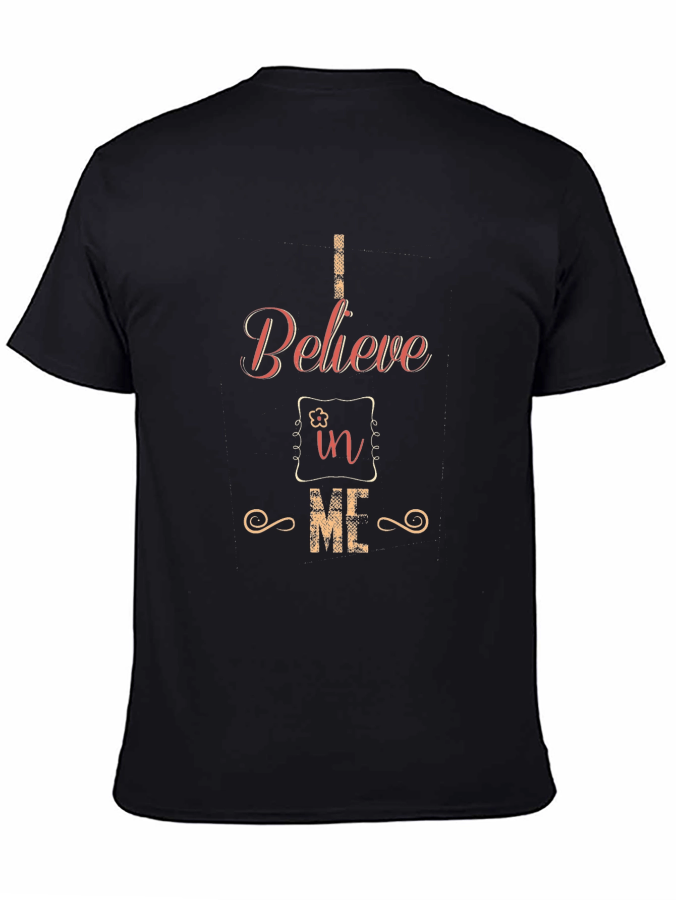 Believe in ME Black Graphic T-Shirt