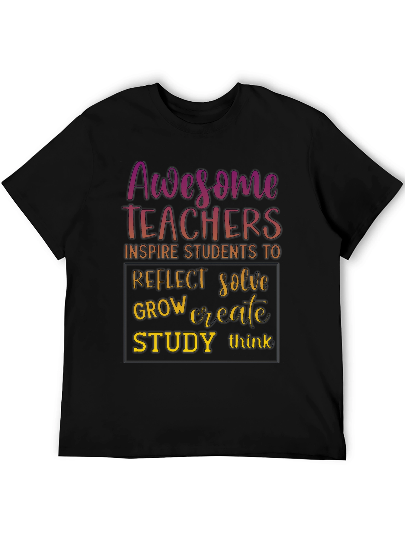 Awesome Teachers T-Shirt - Inspire Reflect Grow