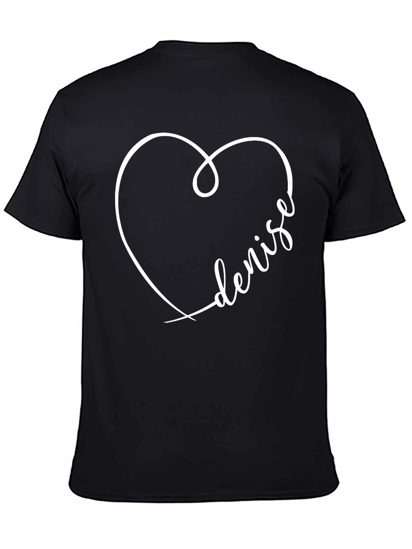 Denise Heart Graphic Tee - Black Casual T-Shirt