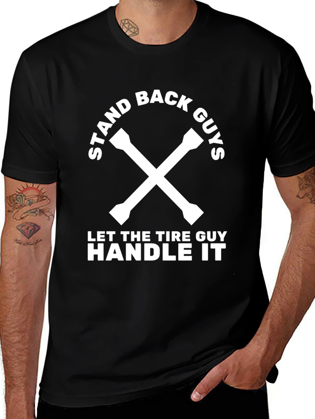 Stand Back Guys Tire Guy T-Shirt