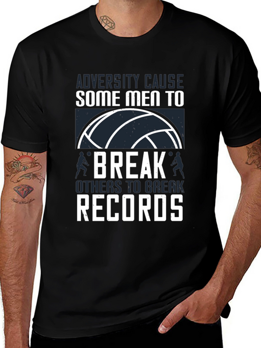 Volleyball Adversity T-Shirt - Break Records Design