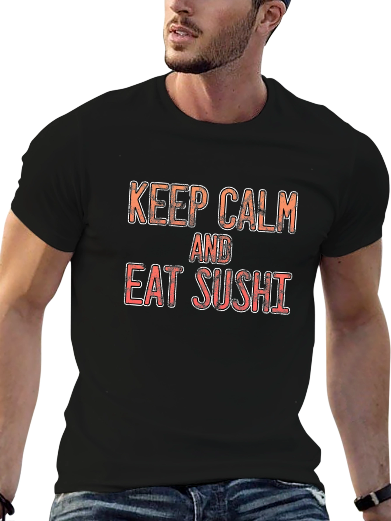 Keep Calm and Eat Sushi Graphic Tee