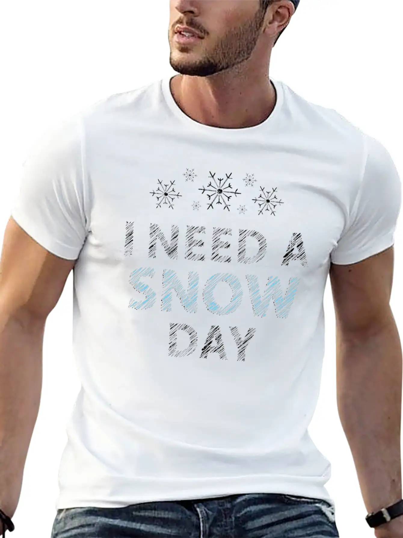 Snow Day Unisex Casual T-Shirt – Clean Design For Daily Comfort