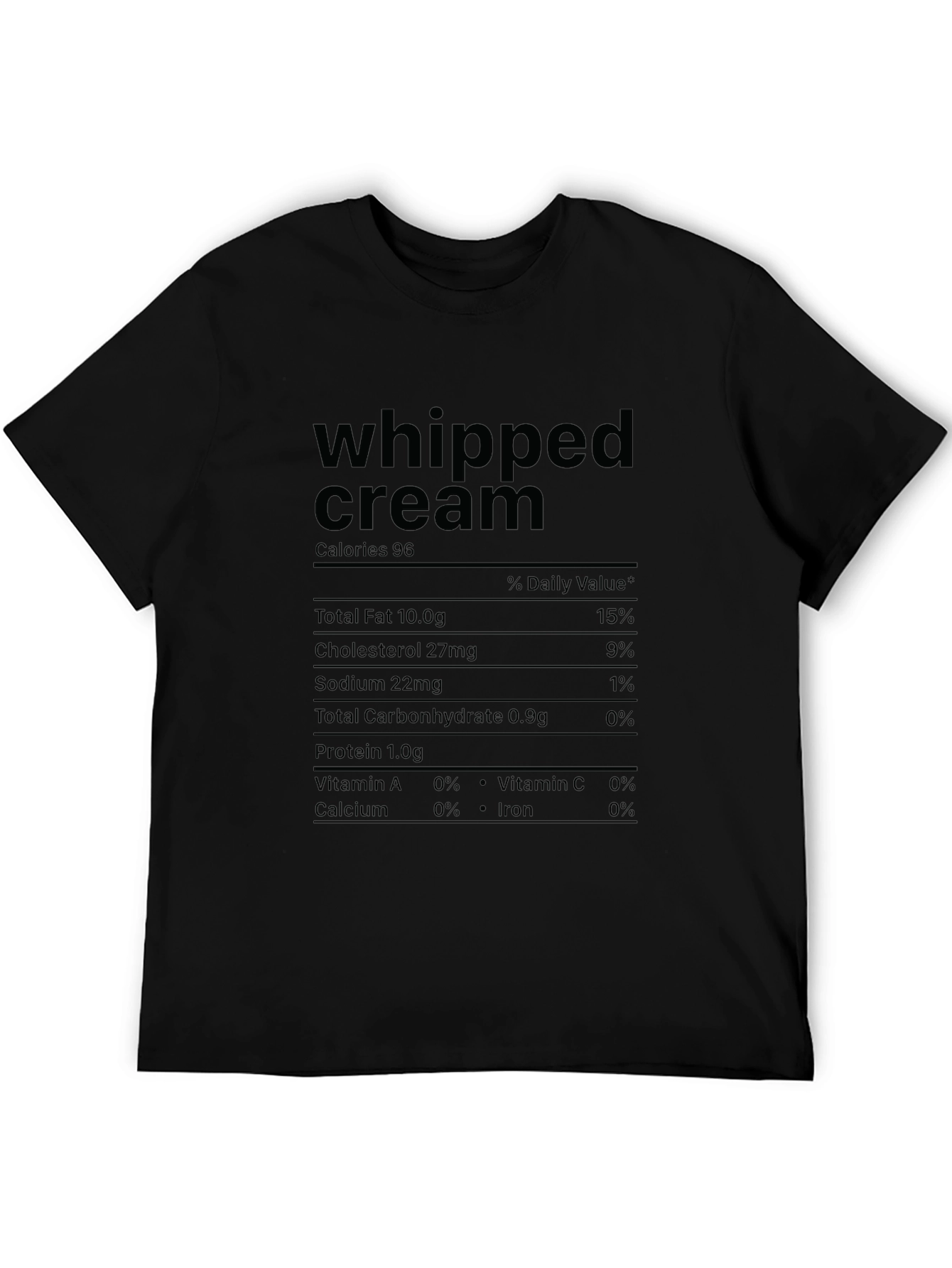 Whipped Cream Nutrition Facts T-Shirt