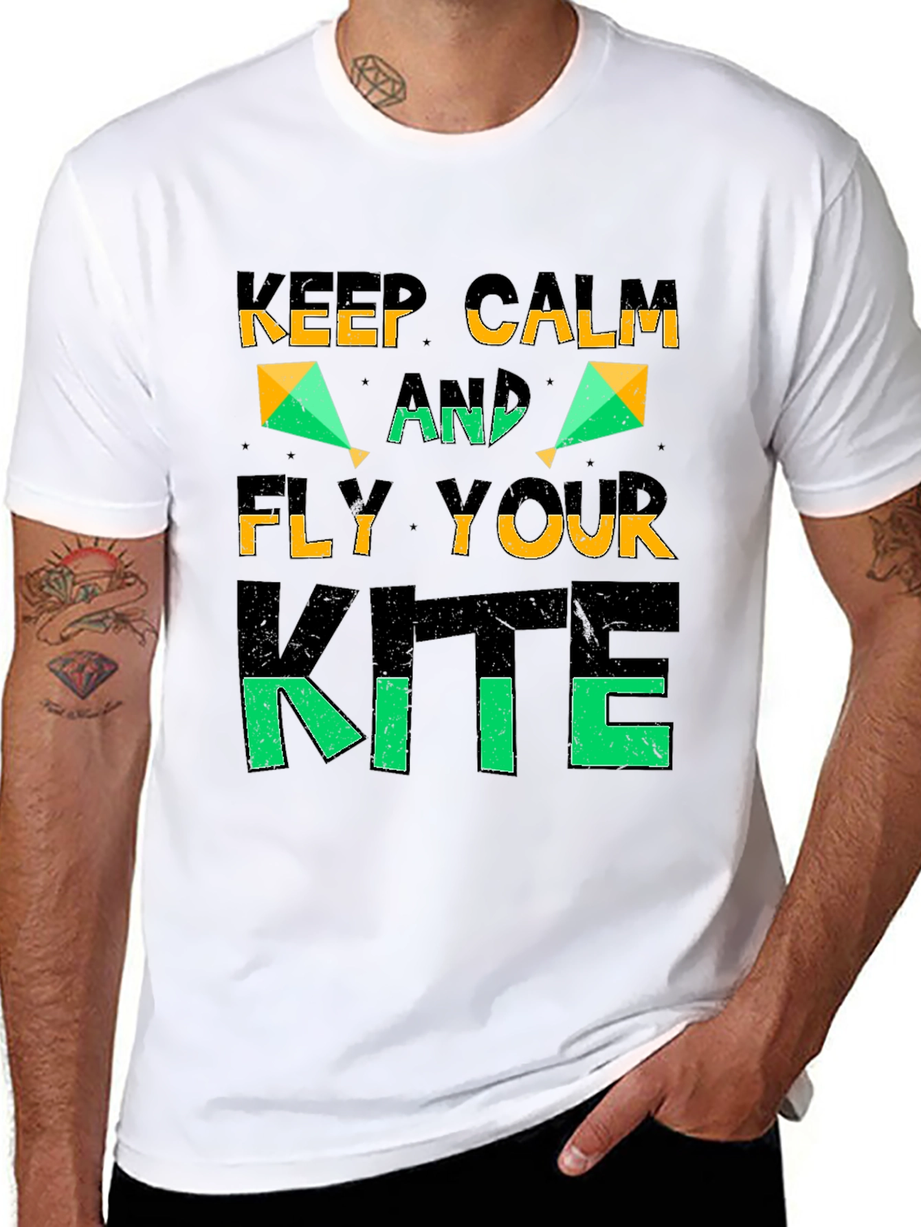 Keep Calm and Fly Your Kite Graphic T-Shirt