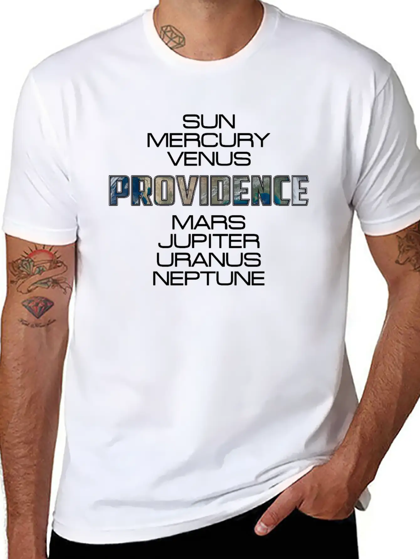 Solar System Planet Earth Providence Gift Unisex Casual T-Shirt – Clean Design For Daily Comfort