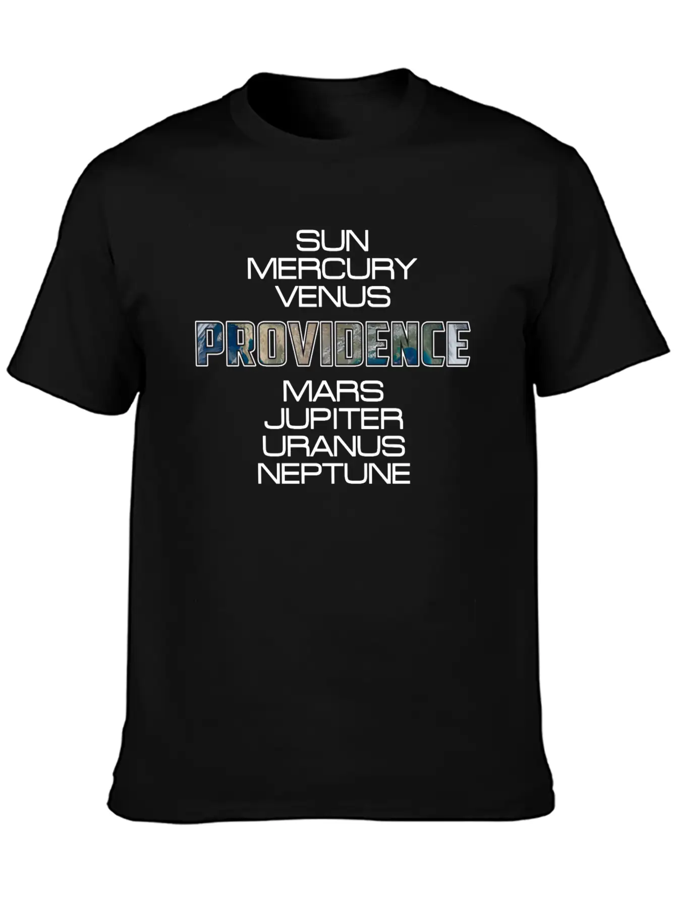 Solar System Planet Earth Providence Gift Unisex Casual T-Shirt – Clean Design For Daily Comfort