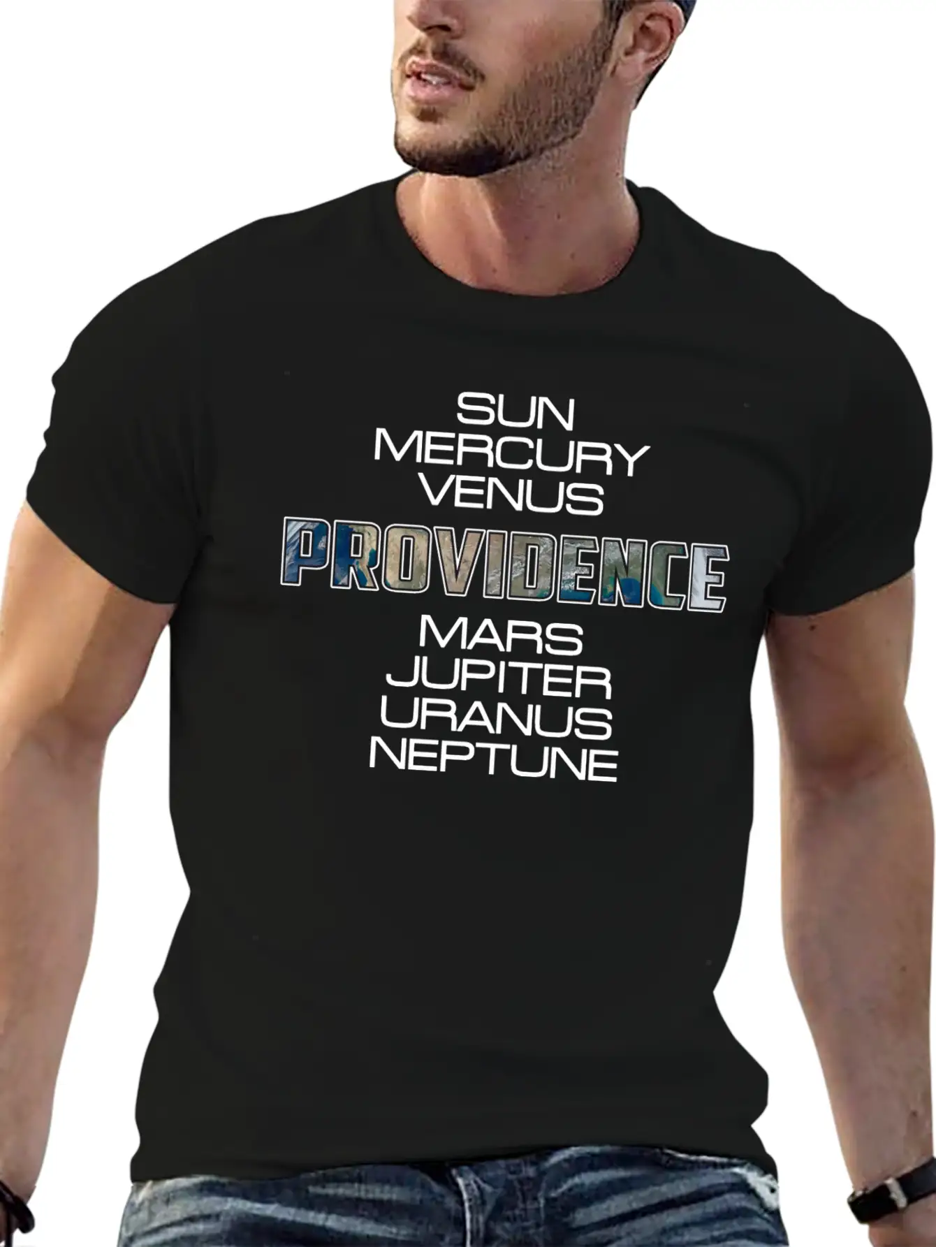Solar System Planet Earth Providence Gift Unisex Casual T-Shirt – Clean Design For Daily Comfort