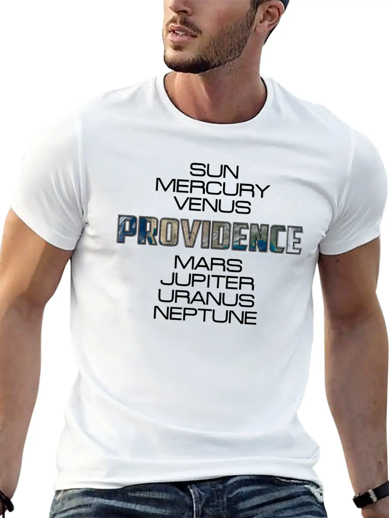 Solar System Planet Earth Providence Gift Unisex Casual T-Shirt – Clean Design For Daily Comfort