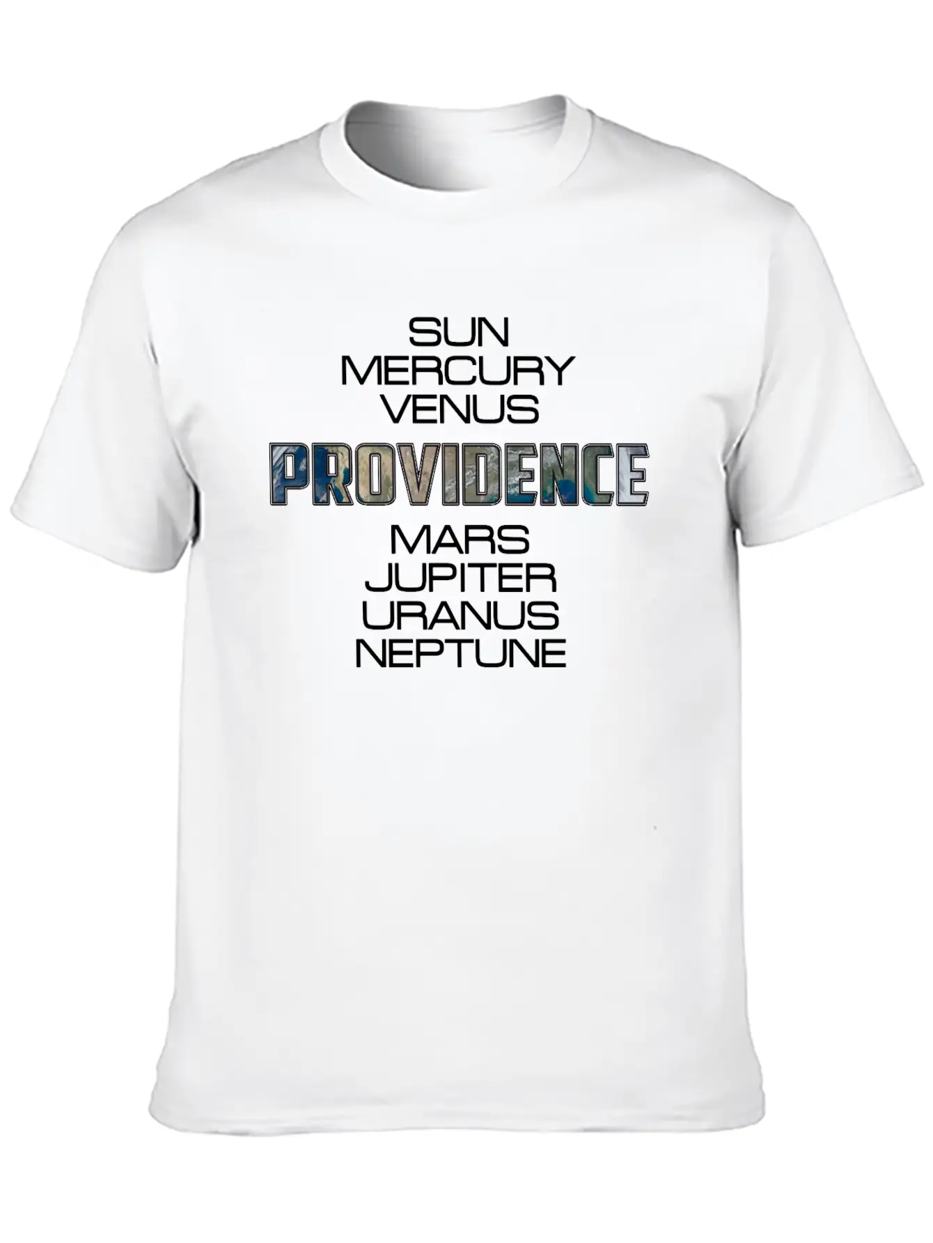 Solar System Planet Earth Providence Gift Unisex Casual T-Shirt – Clean Design For Daily Comfort