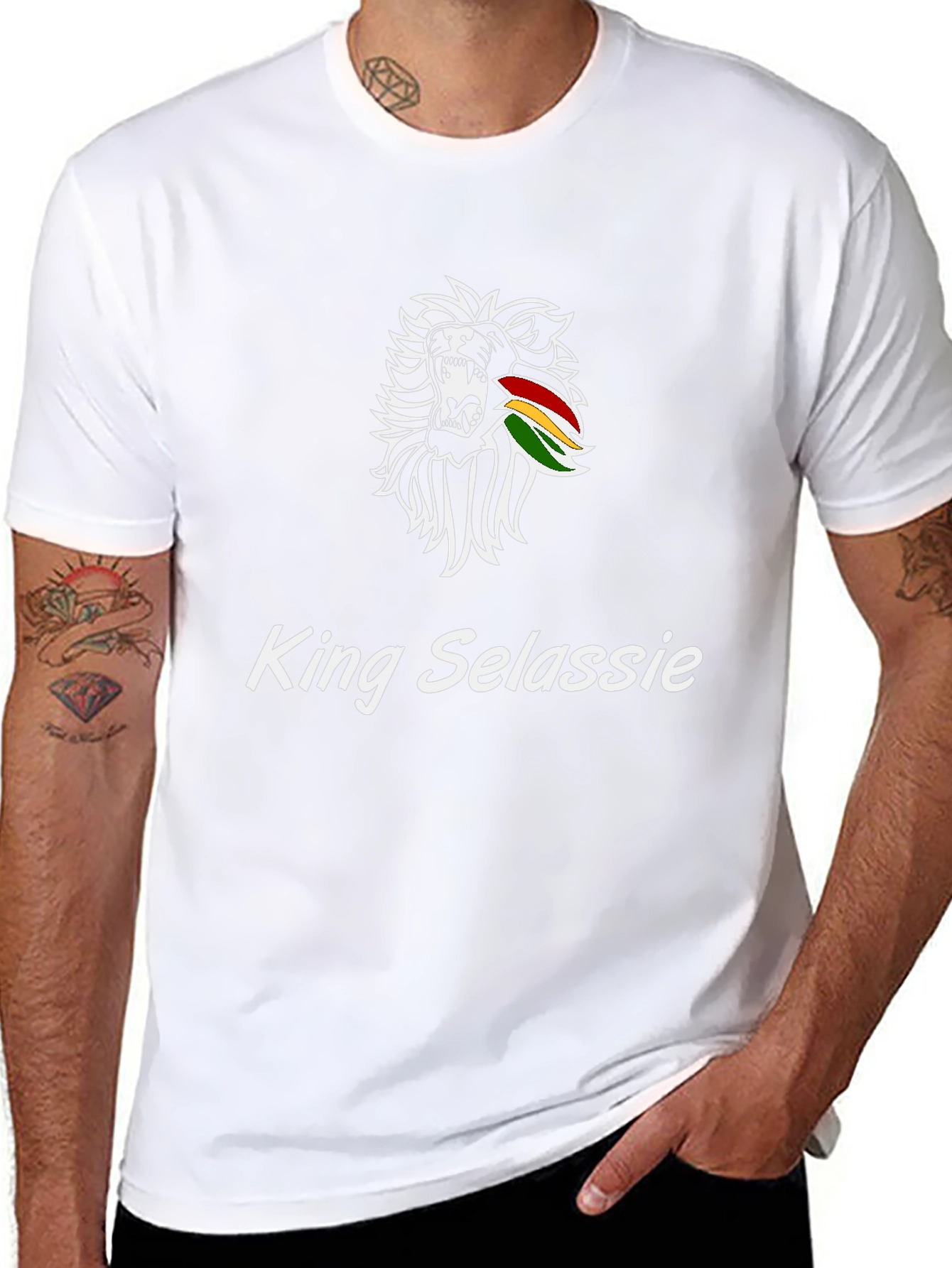 King Selassie Lion T-Shirt - Reggae Inspired