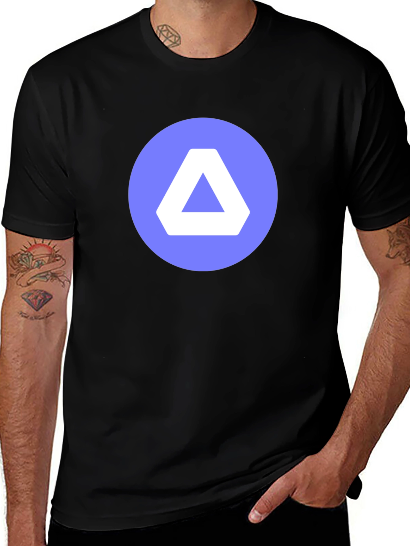 Minimalist Delta Logo Black T-Shirt
