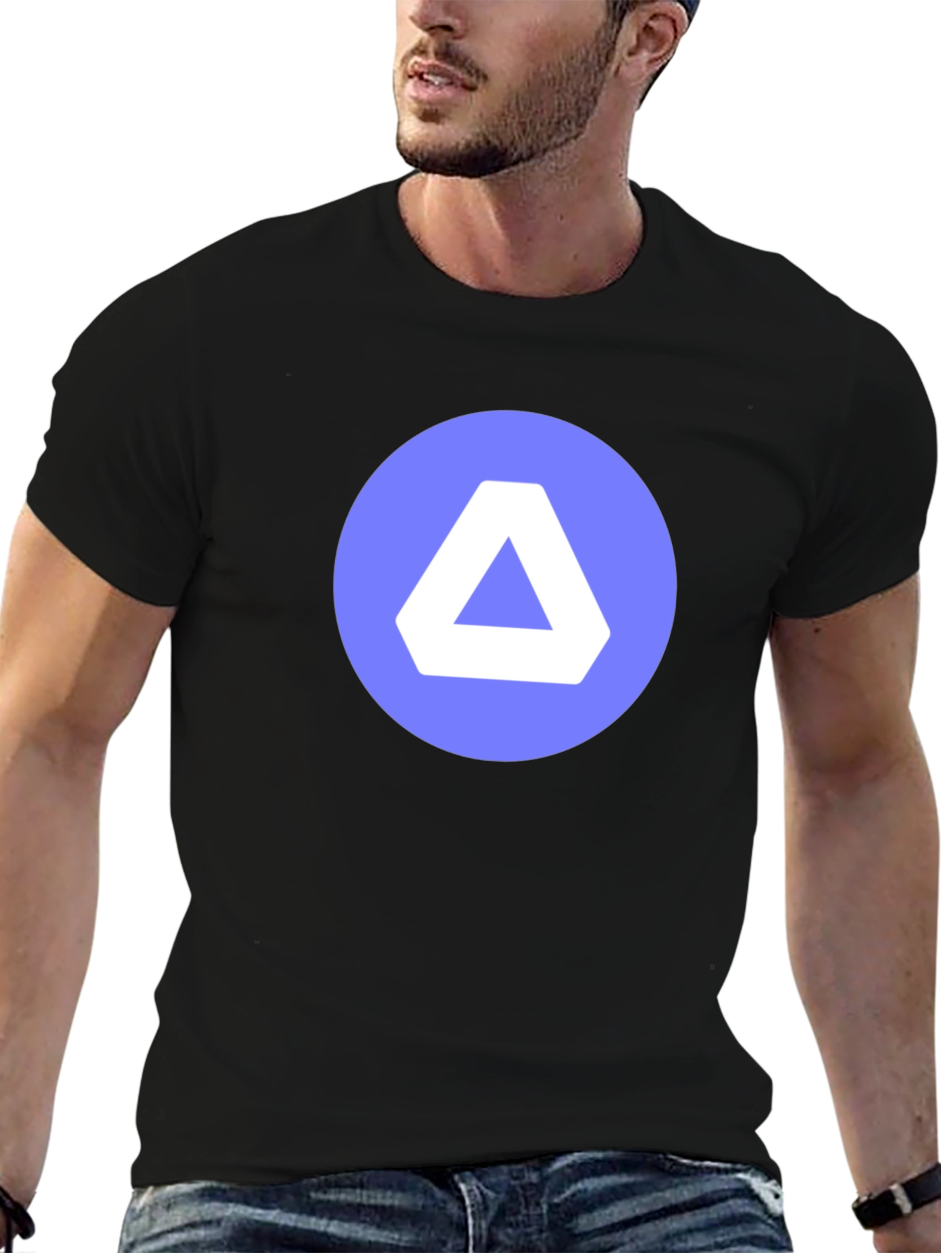 Minimalist Delta Logo Black T-Shirt