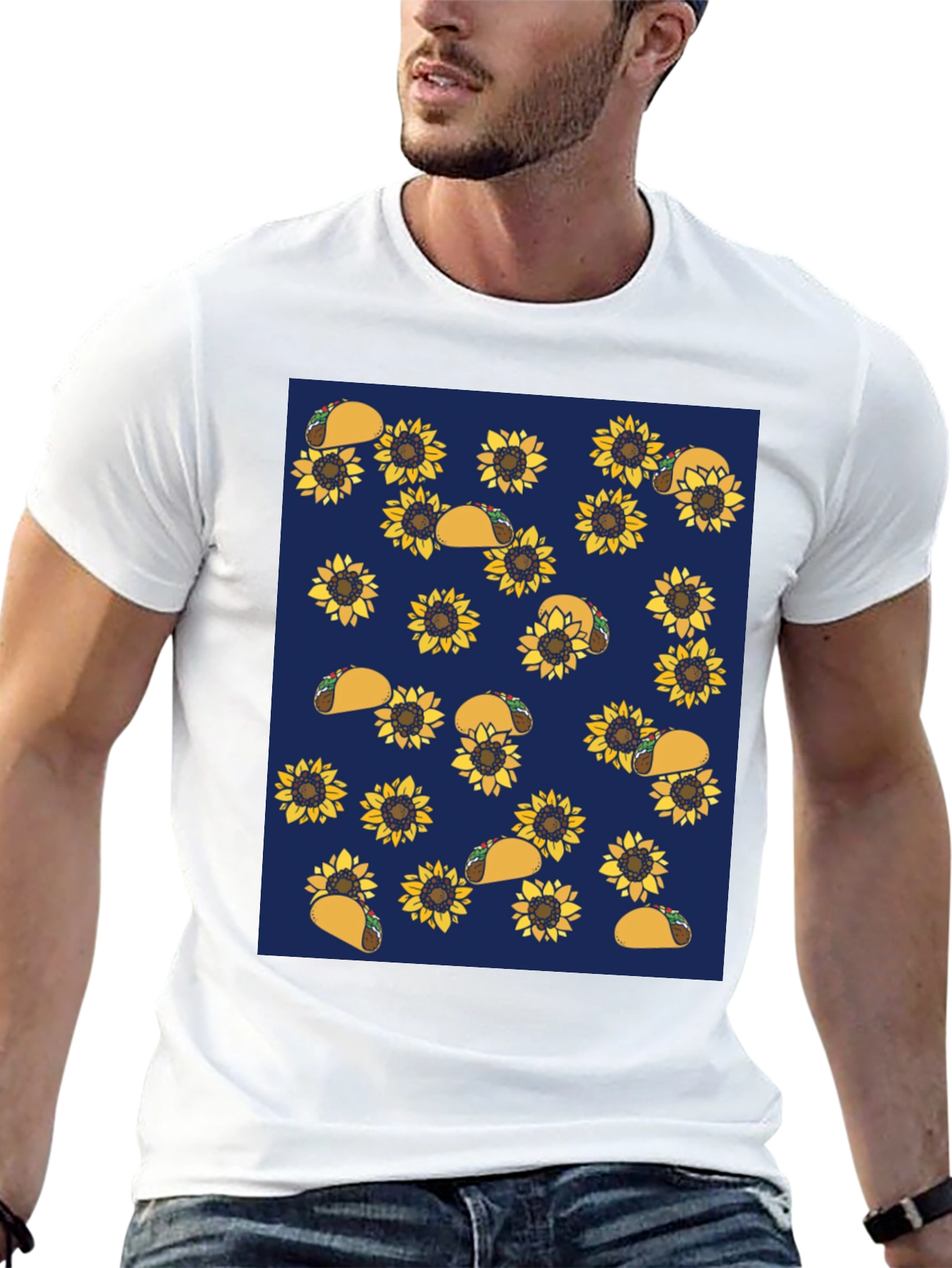 Sunflower Taco Print T-Shirt