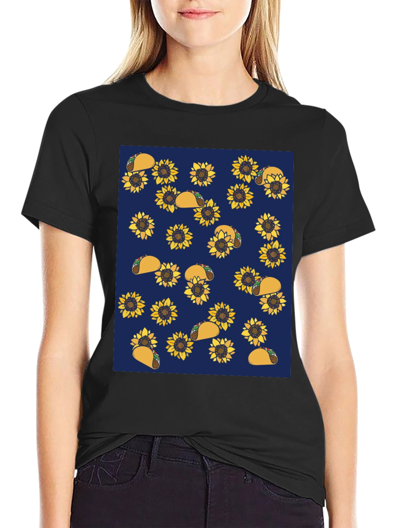 Sunflower Taco Print T-Shirt