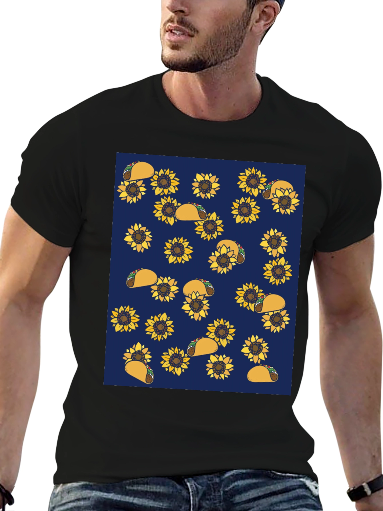 Sunflower Taco Print T-Shirt