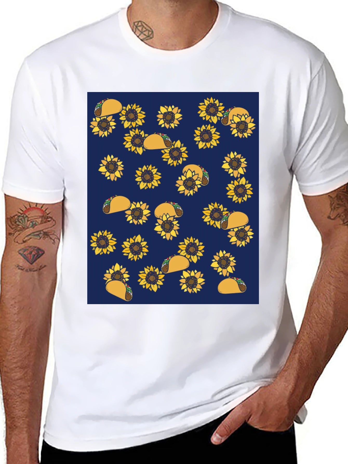 Sunflower Taco Print T-Shirt