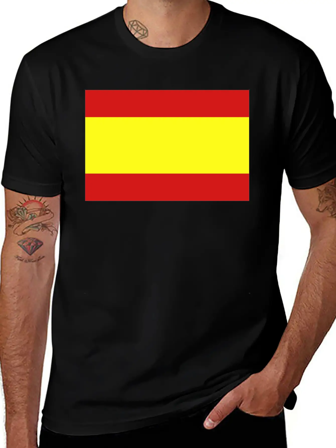 Spanish Flag Unisex Casual T-Shirt – Clean Design For Daily Comfort