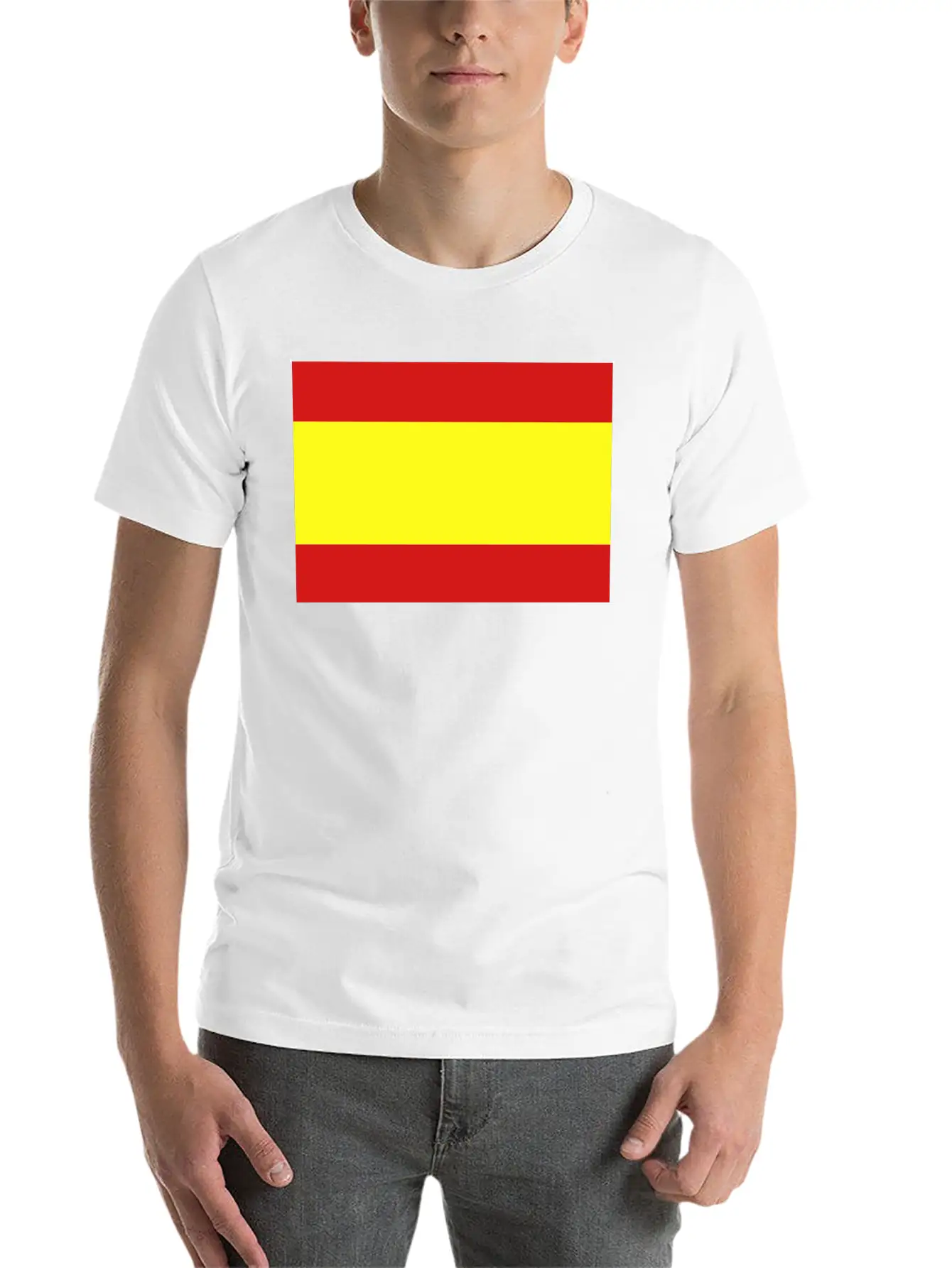 Spanish Flag Unisex Casual T-Shirt – Clean Design For Daily Comfort