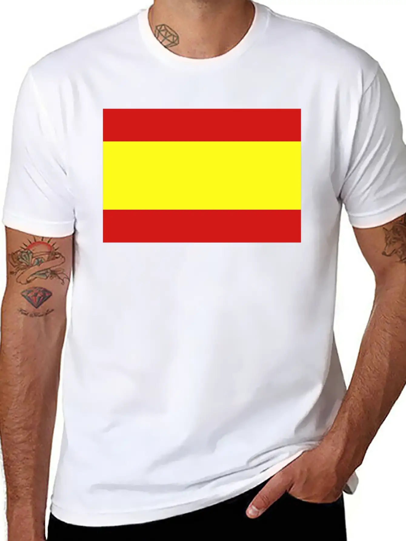 Spanish Flag Unisex Casual T-Shirt – Clean Design For Daily Comfort