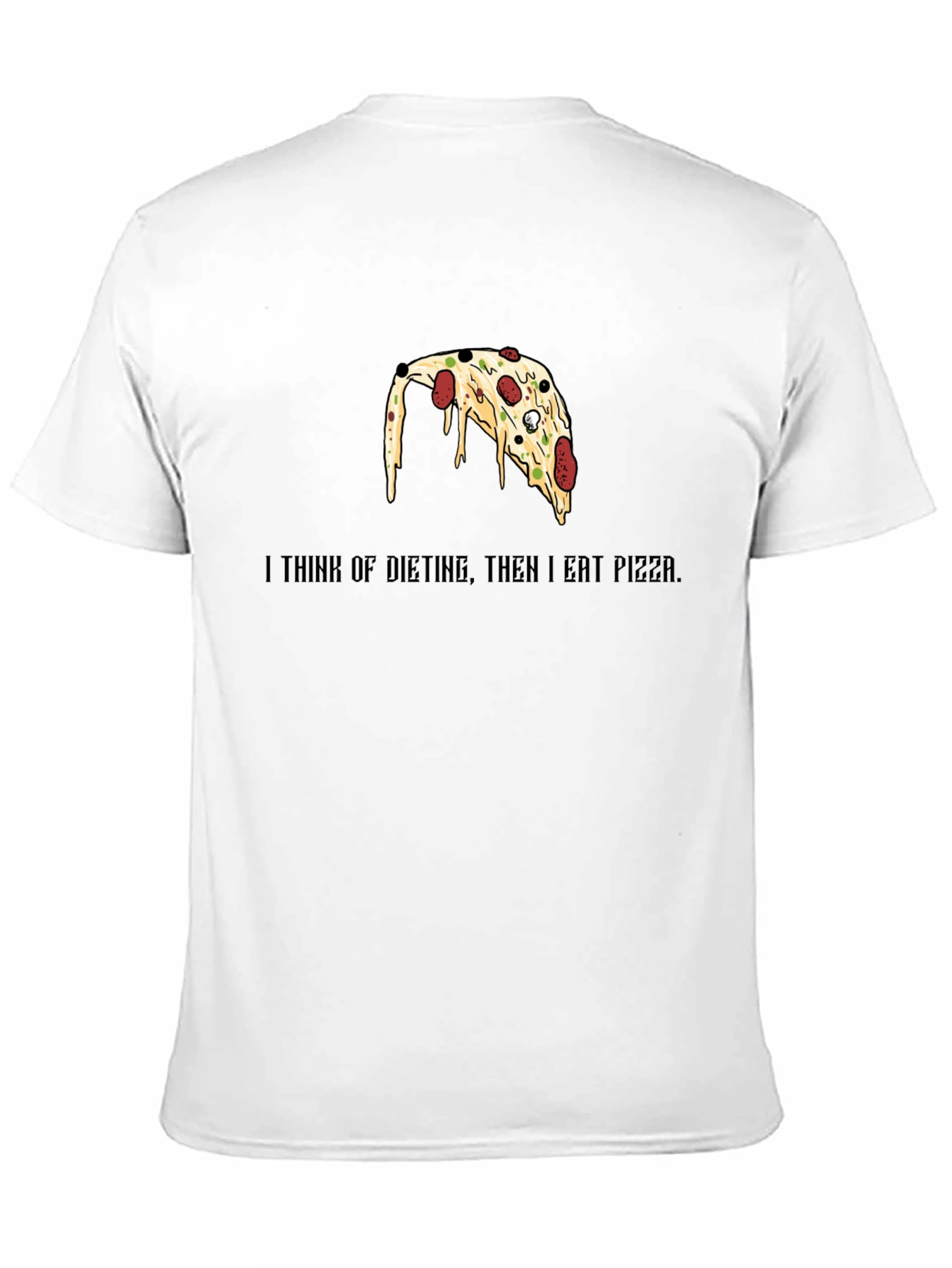 Pizza Lovers Black T-Shirt - Funny Diet Saying