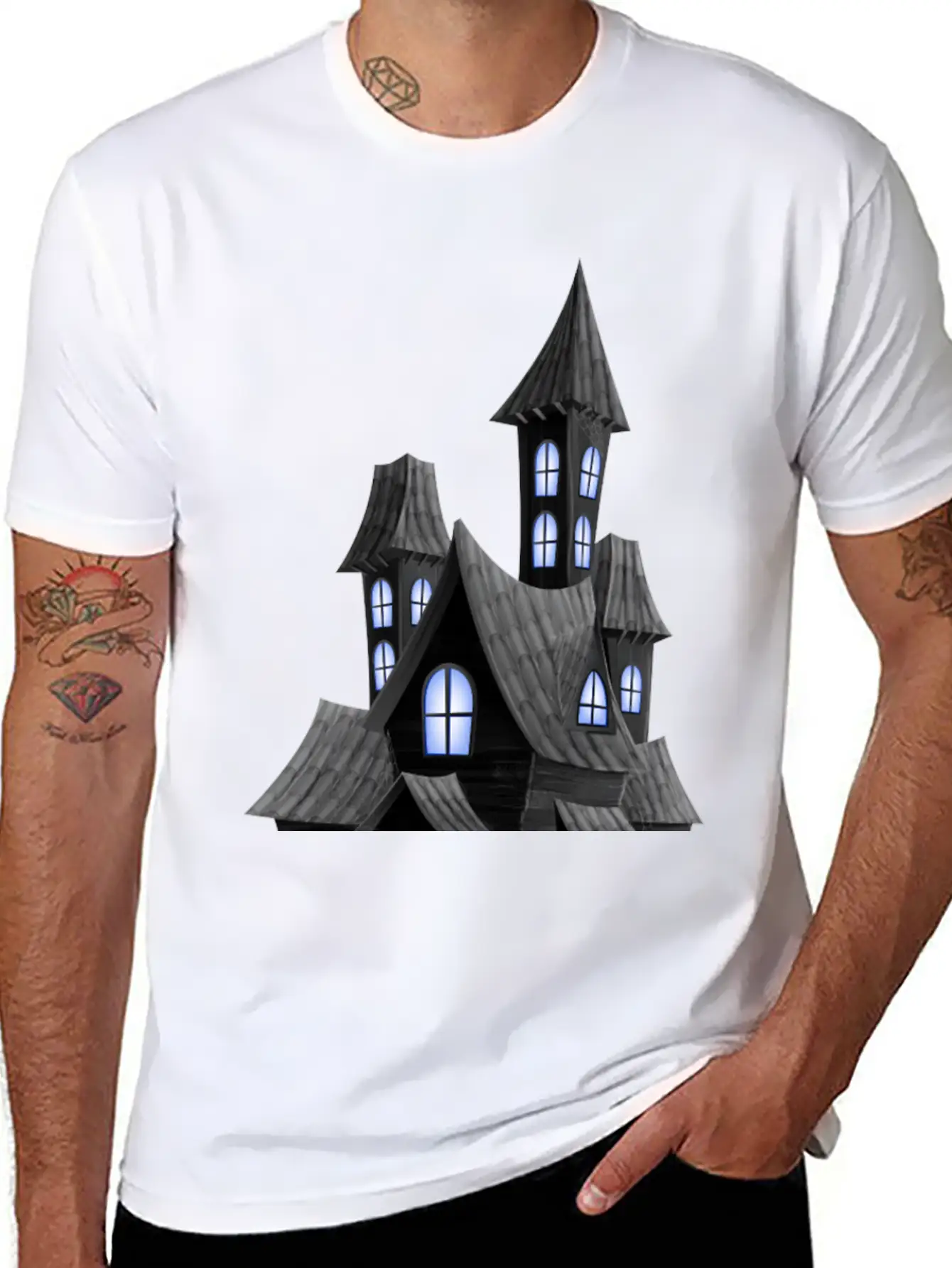 Spuky House Unisex Casual T-Shirt – Clean Design For Daily Comfort