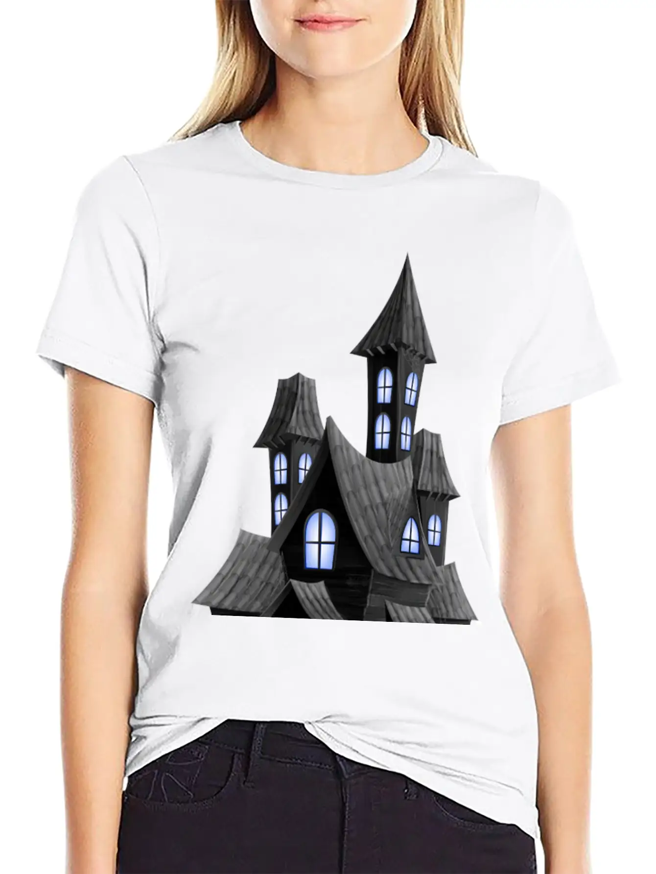 Spuky House Unisex Casual T-Shirt – Clean Design For Daily Comfort