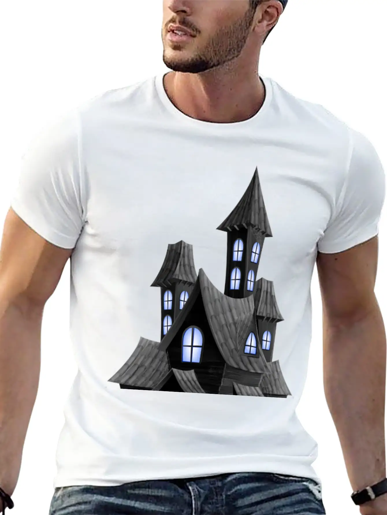 Spuky House Unisex Casual T-Shirt – Clean Design For Daily Comfort