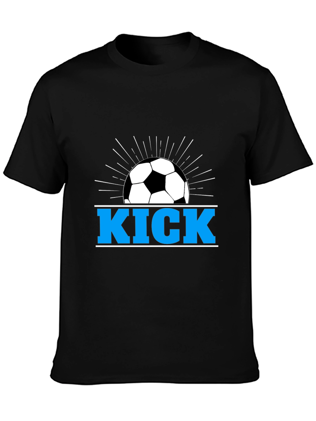 Soccer Kick Graphic T-Shirt - Black