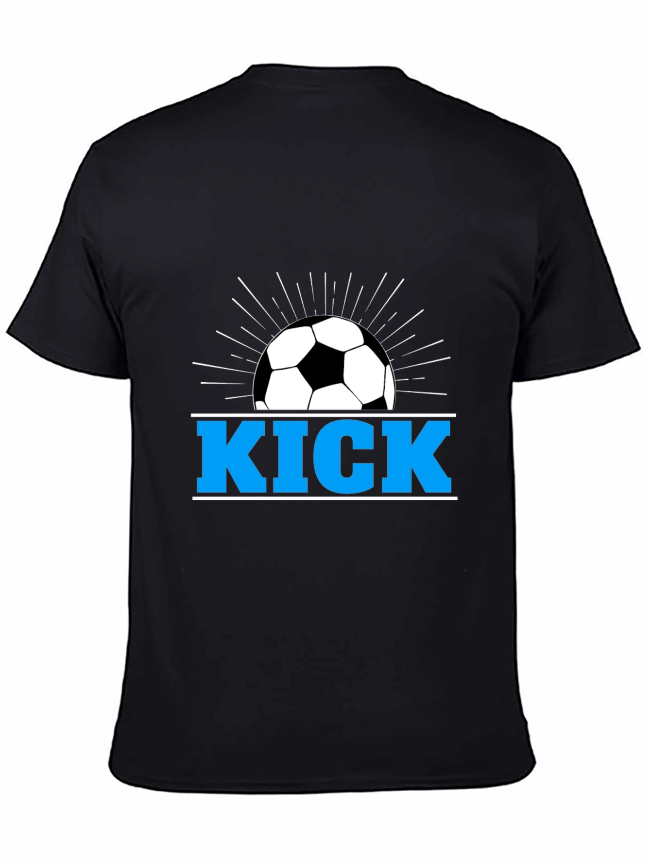 Soccer Kick Graphic T-Shirt - Black