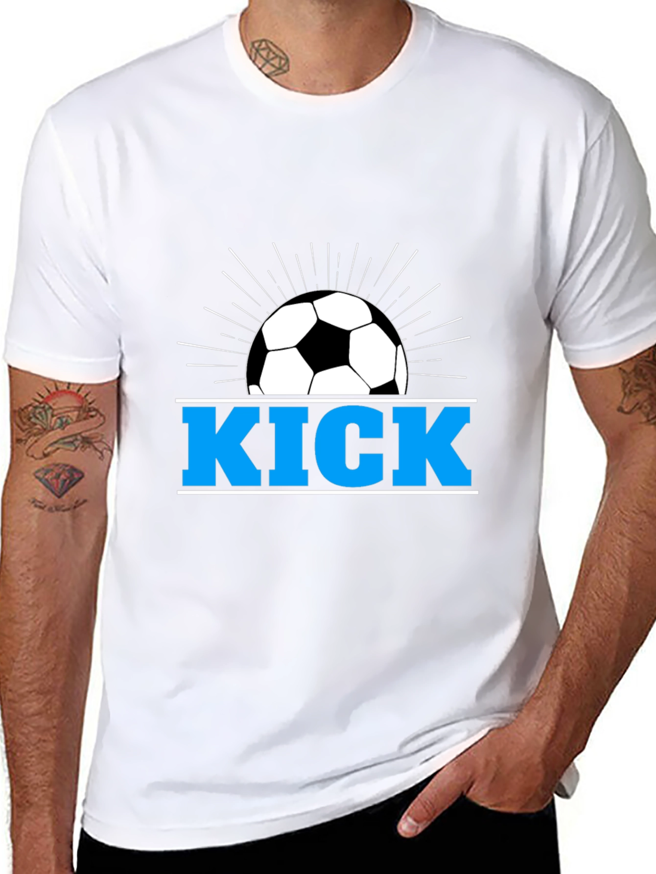 Soccer Kick Graphic T-Shirt - Black