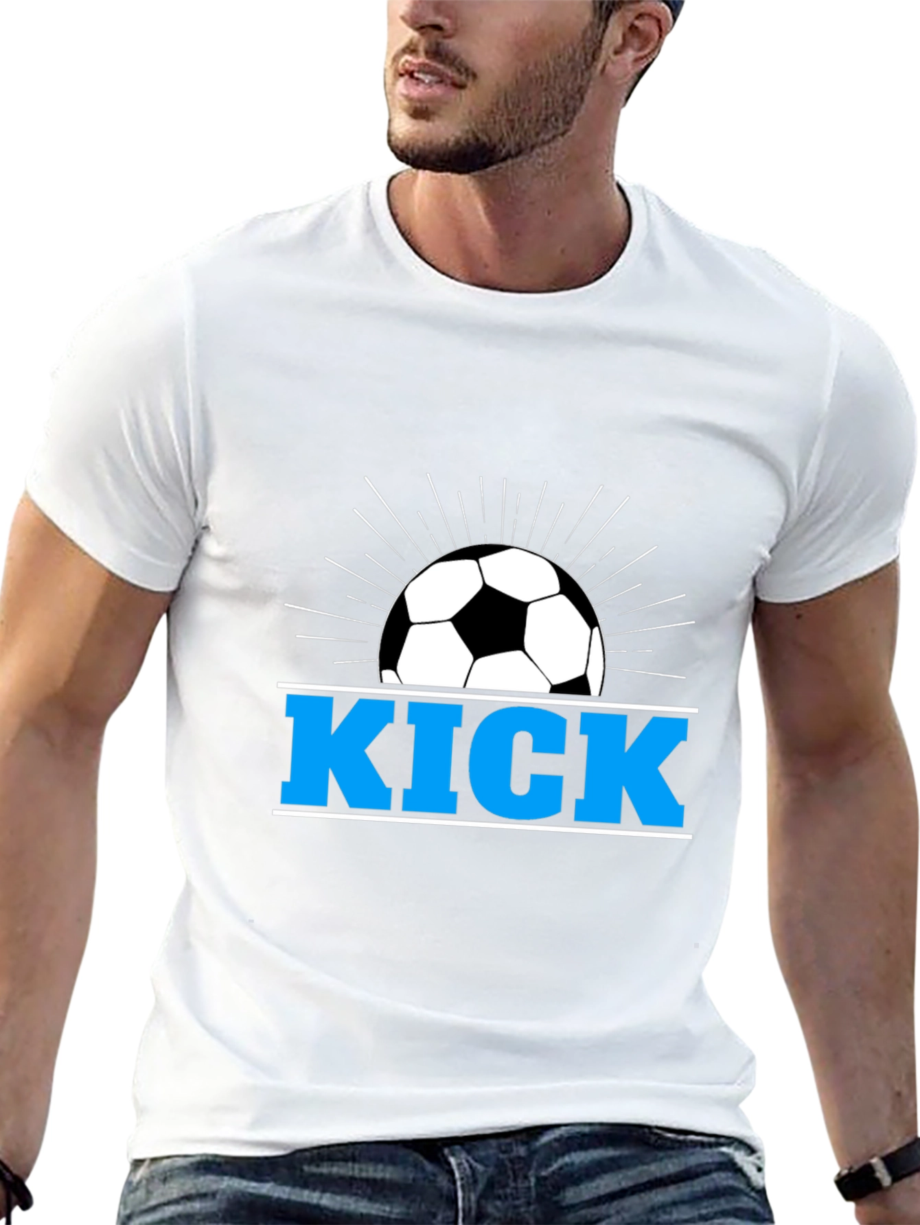 Soccer Kick Graphic T-Shirt - Black