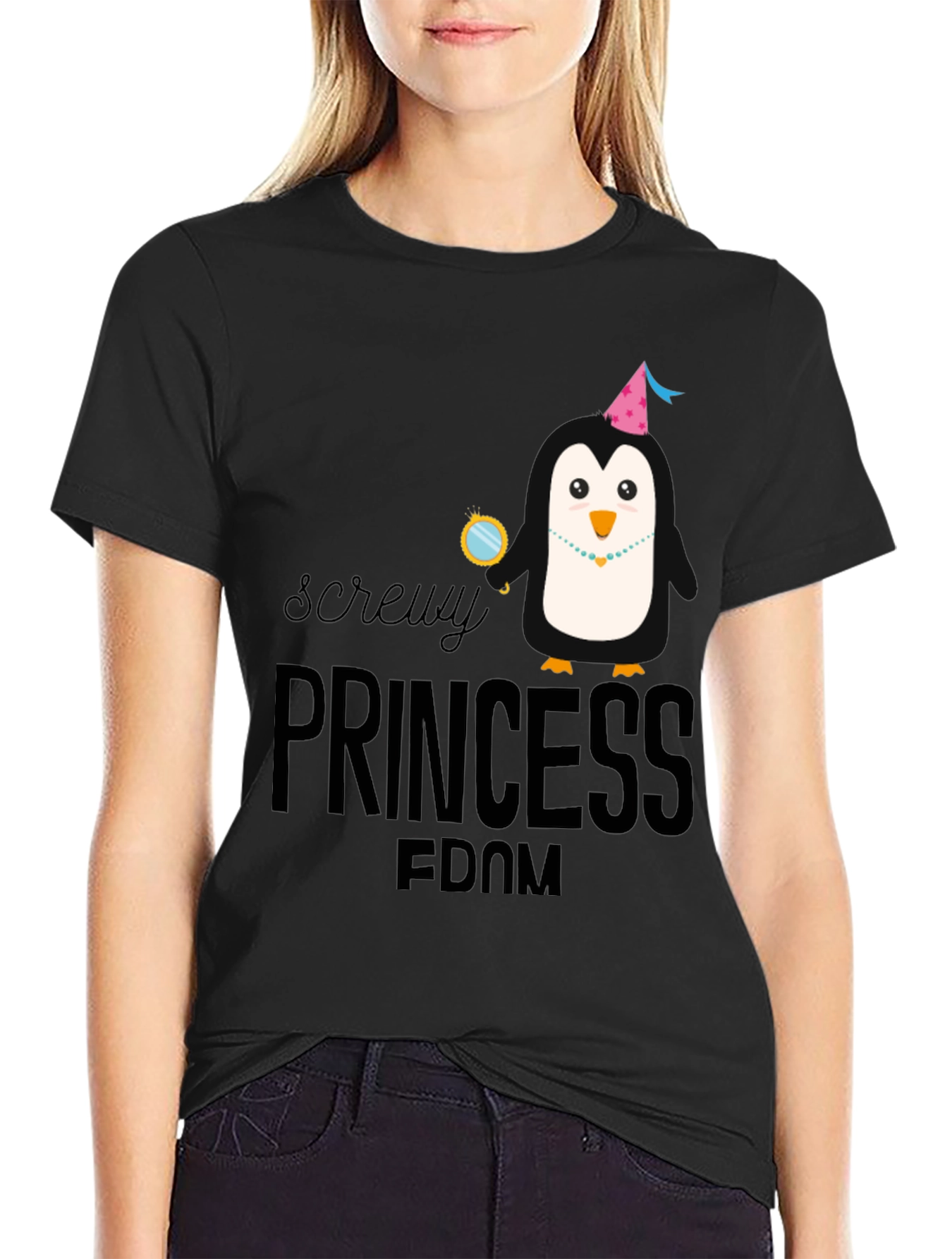 Screw Princessdom Penguin Tee