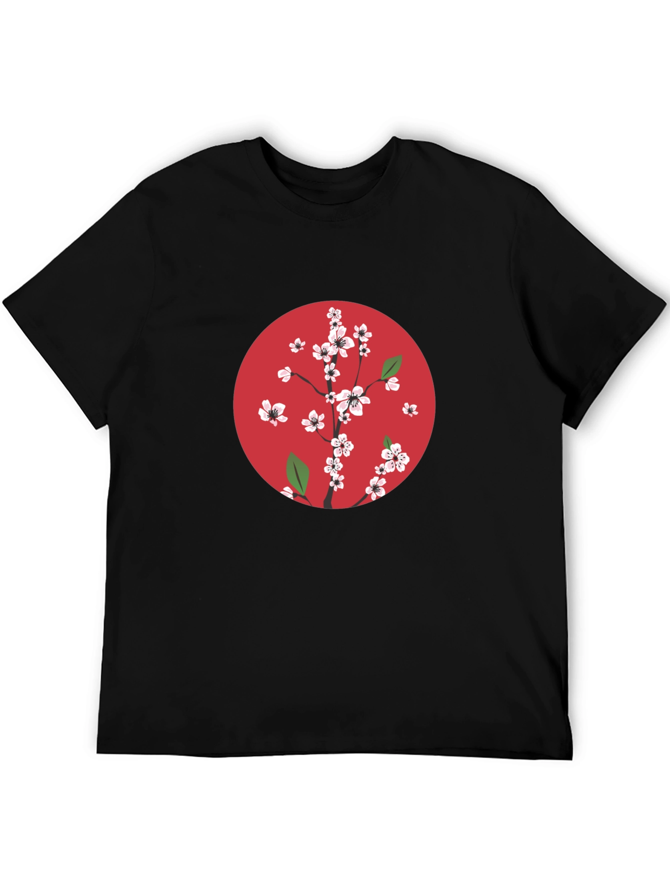 Cherry Blossom Graphic Tee - Black