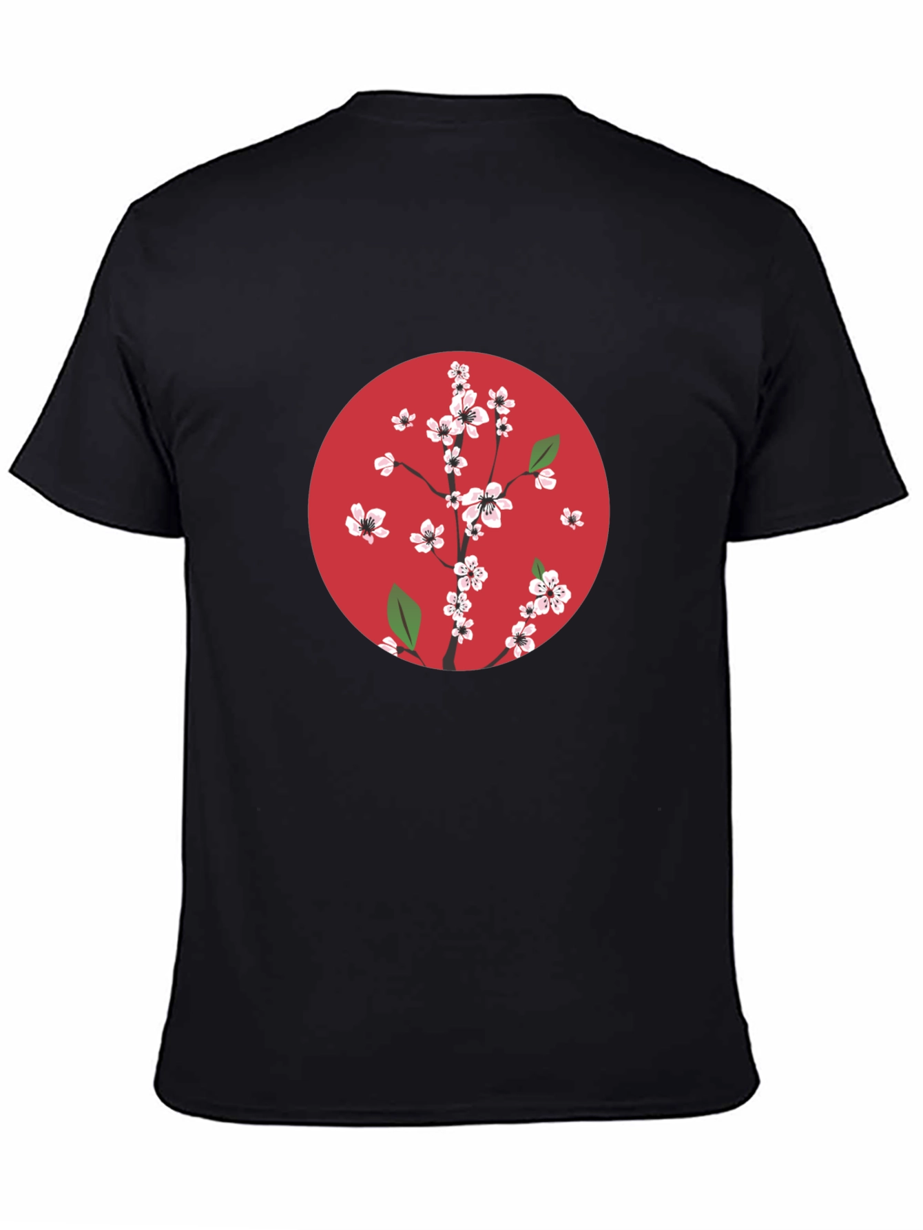 Cherry Blossom Graphic Tee - Black
