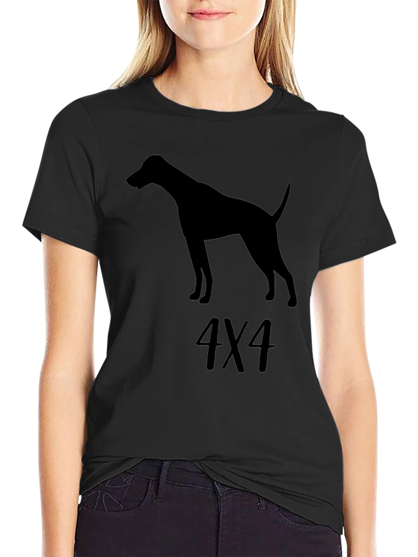 Dog Silhouette 4X4 Graphic T-Shirt