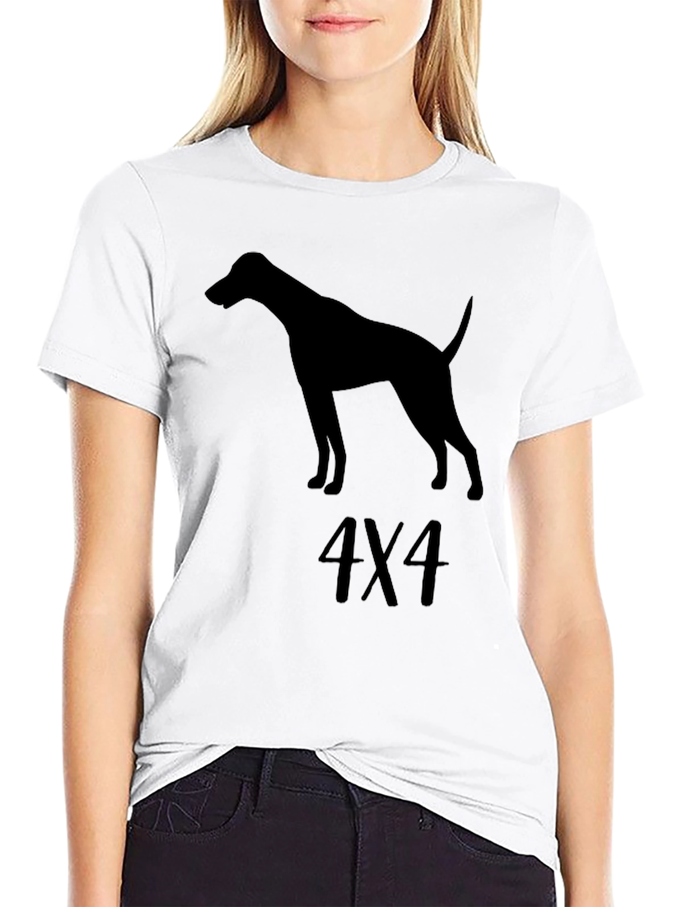Dog Silhouette 4X4 Graphic T-Shirt