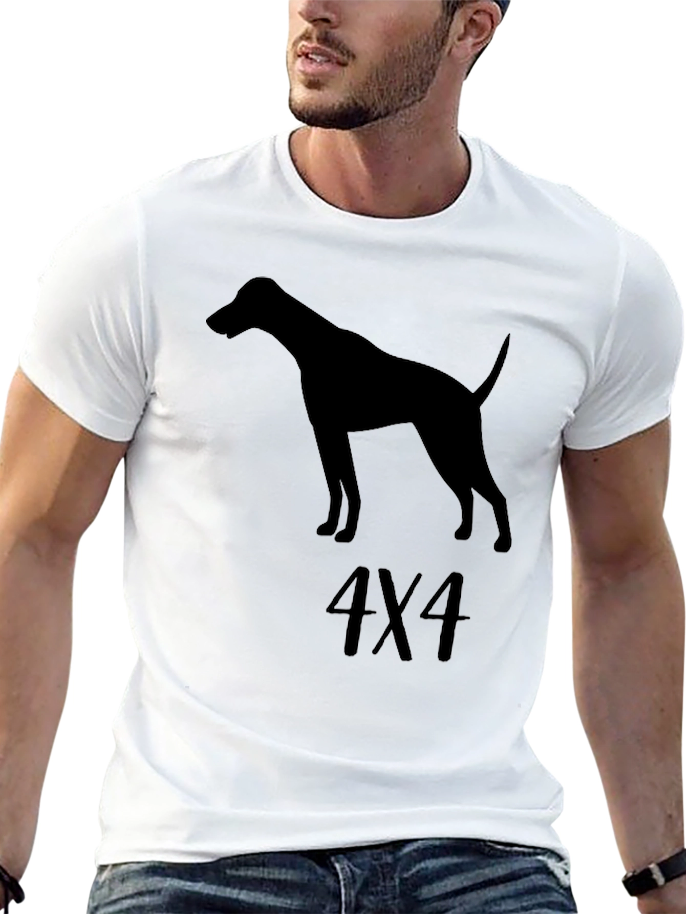 Dog Silhouette 4X4 Graphic T-Shirt