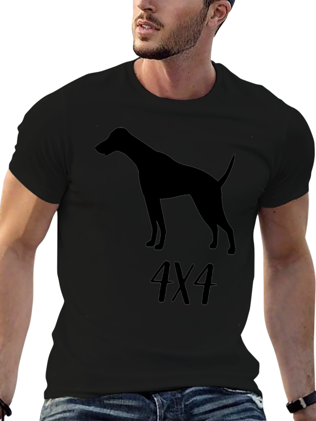 Dog Silhouette 4X4 Graphic T-Shirt