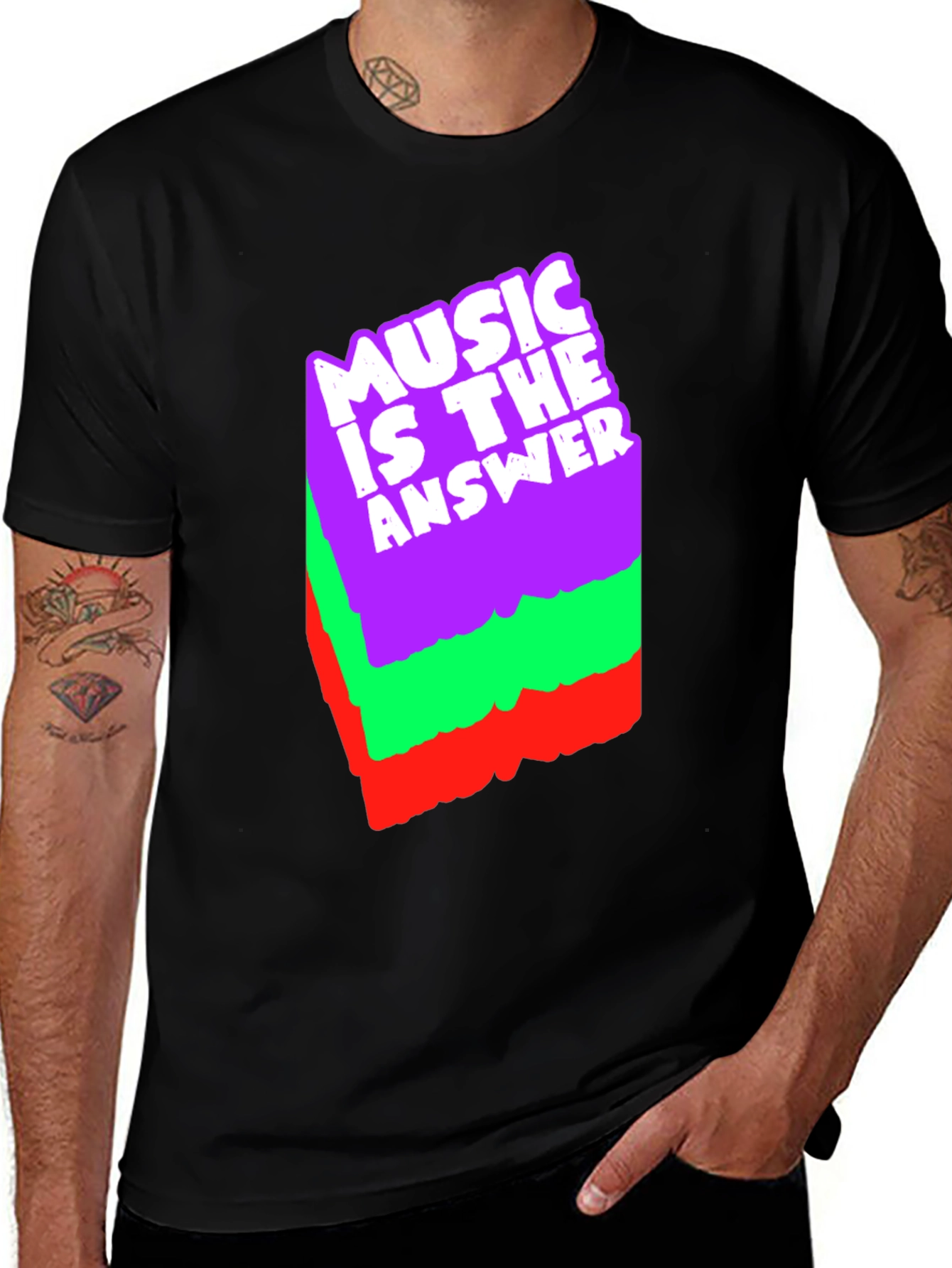 Music Is The Answer Graphic T-Shirt