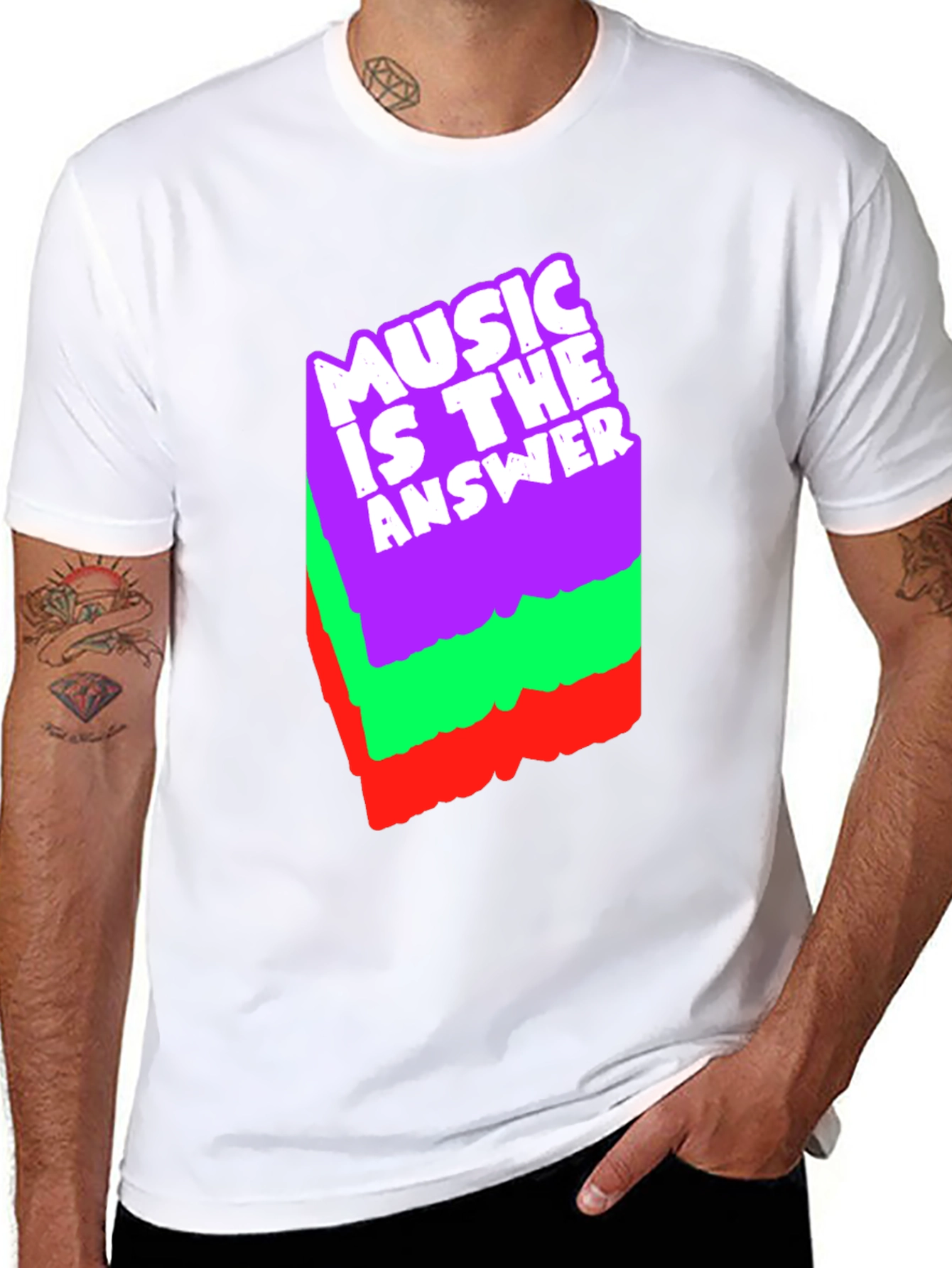 Music Is The Answer Graphic T-Shirt
