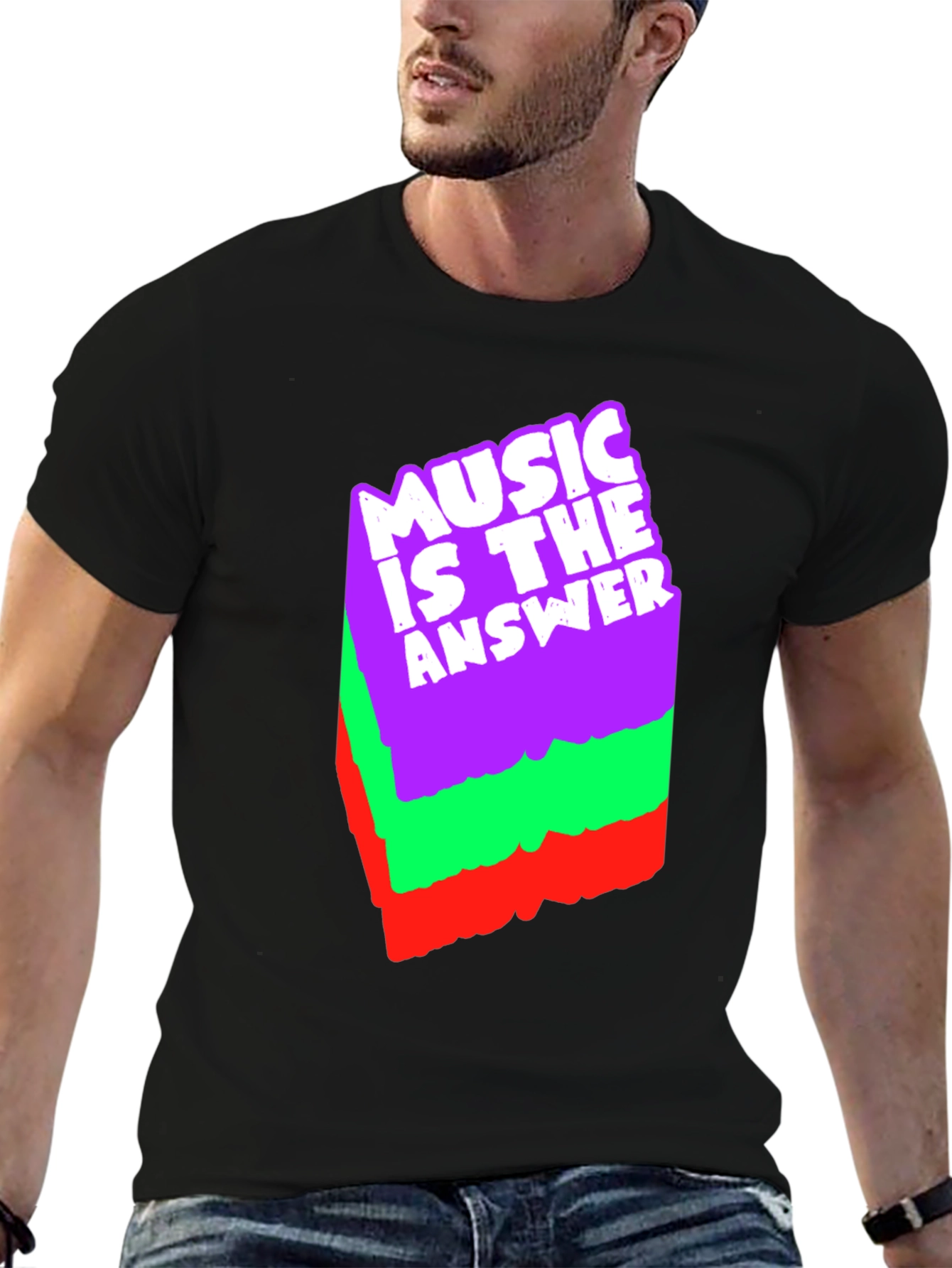 Music Is The Answer Graphic T-Shirt