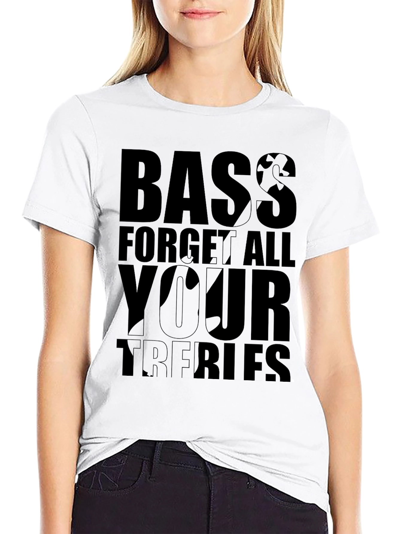 Bass Guitar Forget All Your Troubles Graphic T-Shirt