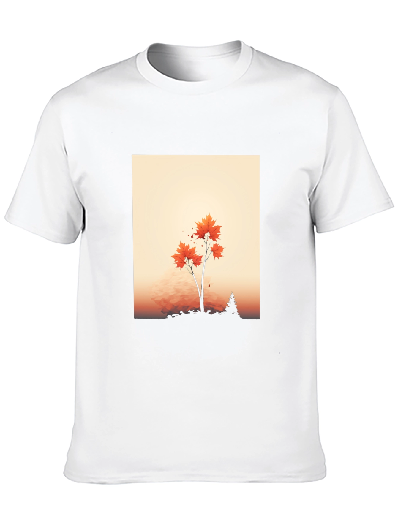 Autumn Tree Graphic Tee - Soft Black T-Shirt