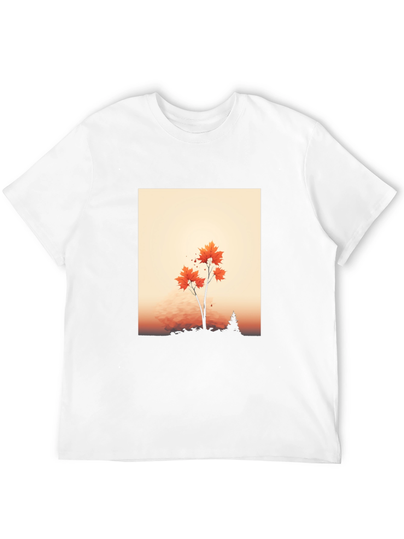 Autumn Tree Graphic Tee - Soft Black T-Shirt