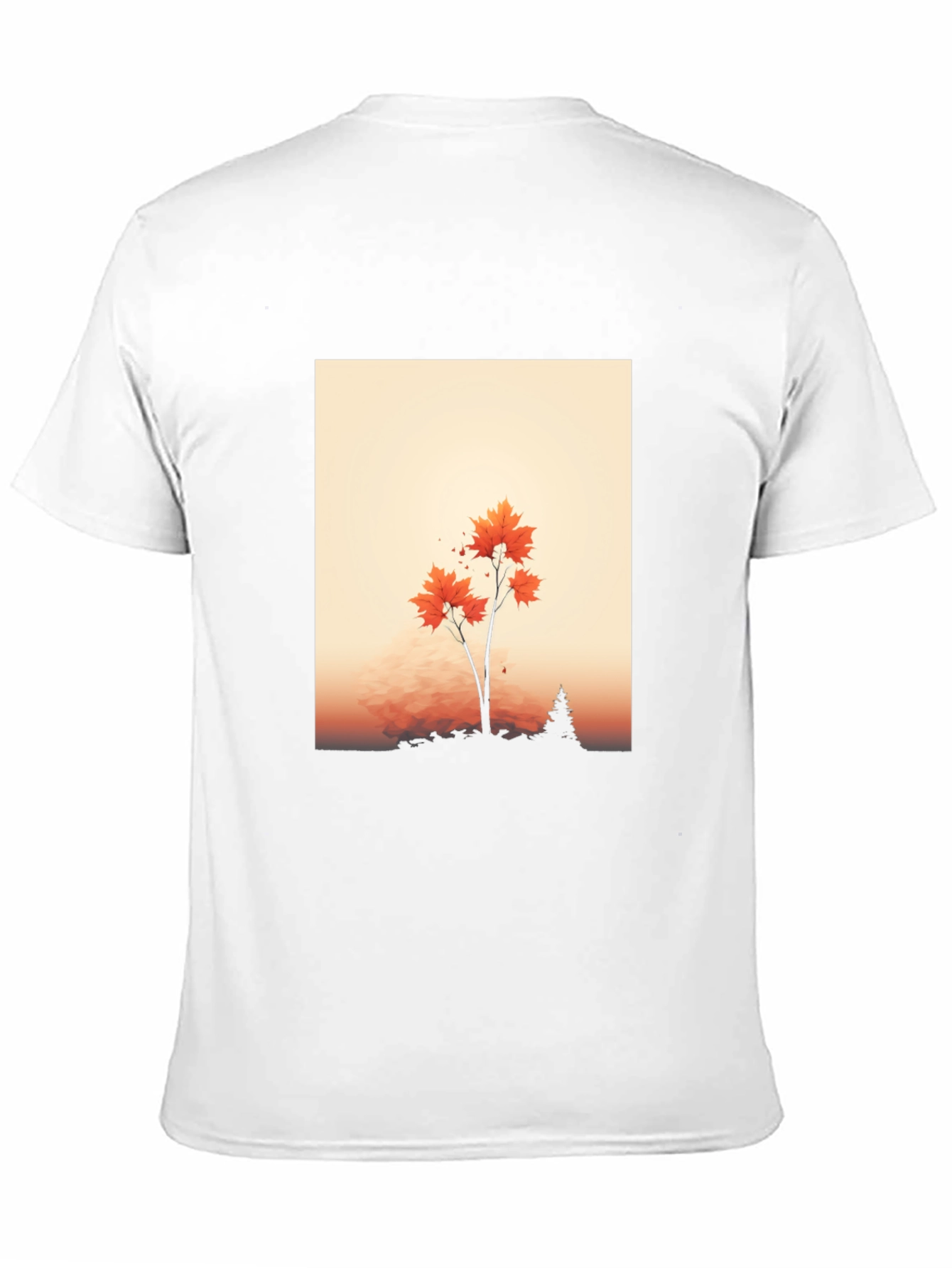 Autumn Tree Graphic Tee - Soft Black T-Shirt