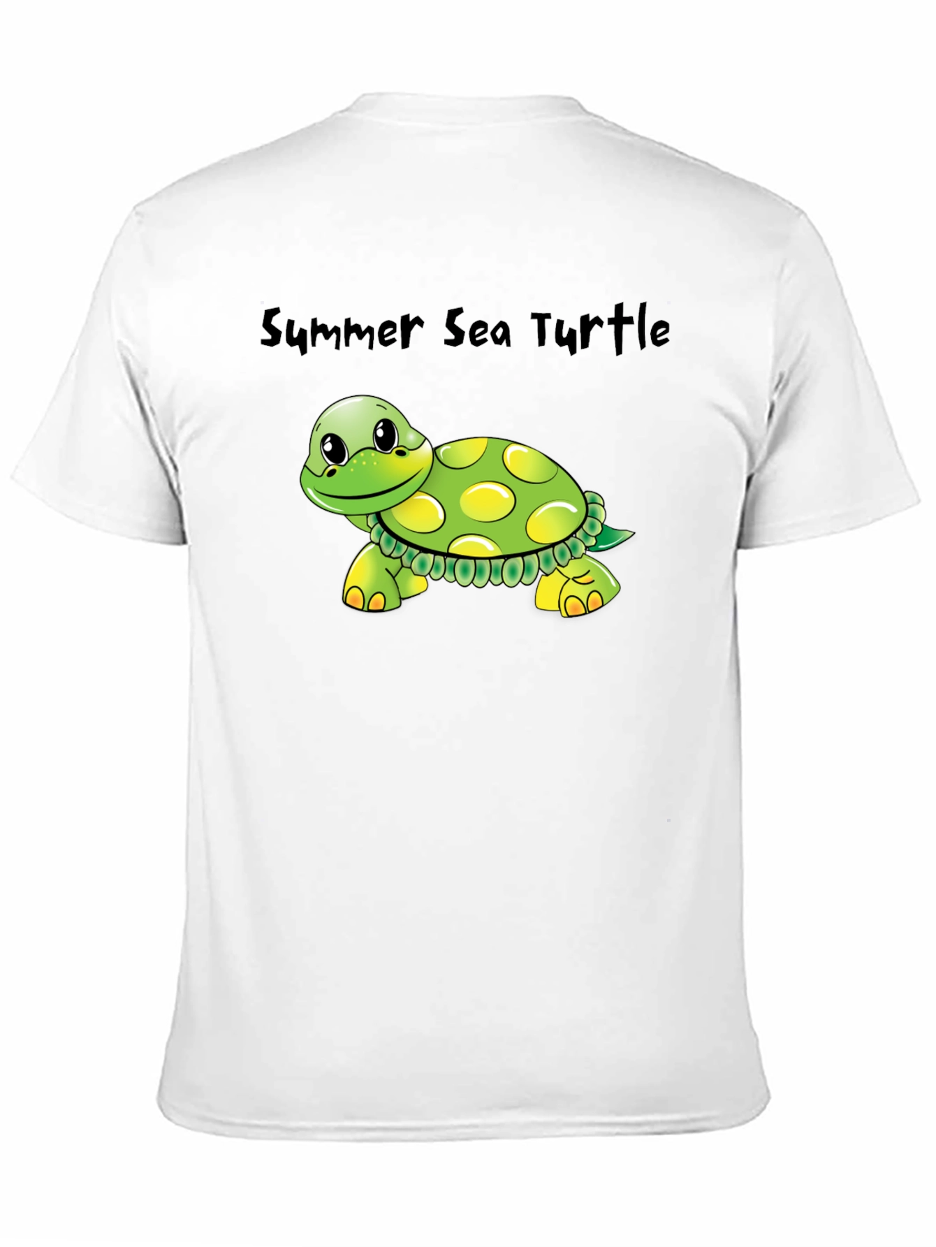 Summer Sea Turtle Graphic Tee - Soft Cotton Blend