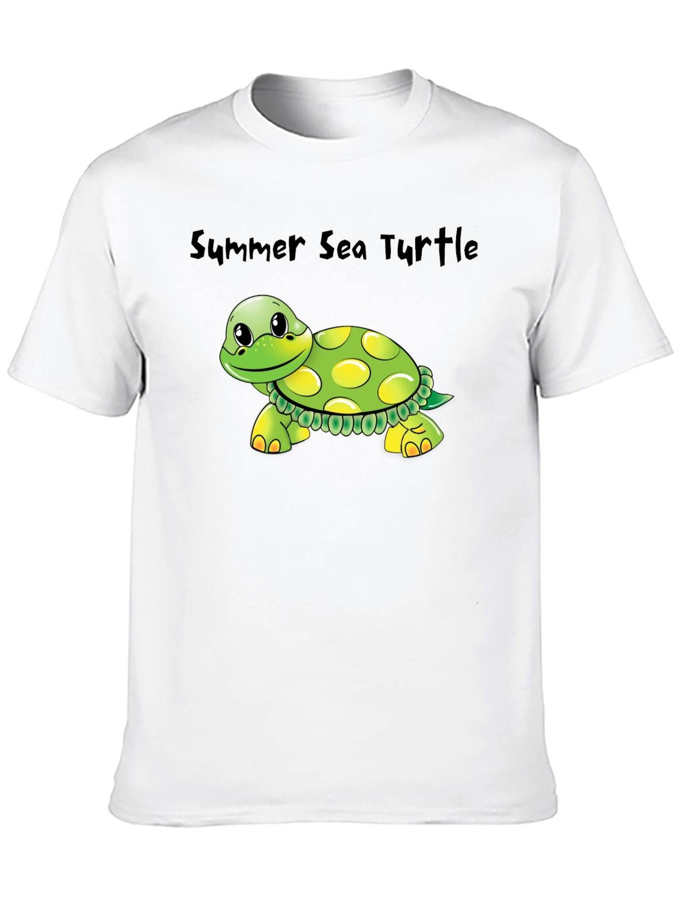 Summer Sea Turtle Graphic Tee - Soft Cotton Blend